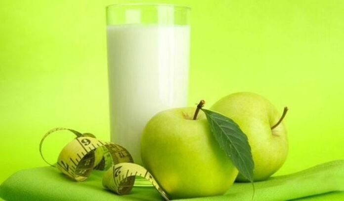 Кефир и јаболка за губење на тежината