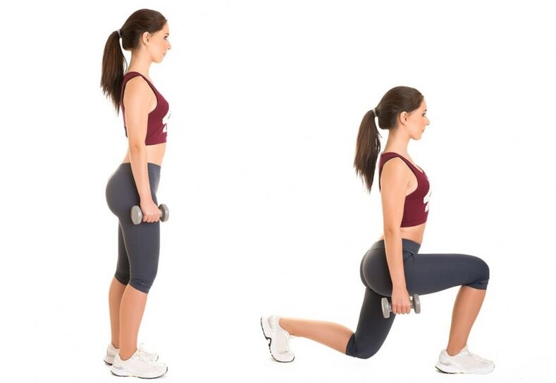 lunges со тегови за губење на тежината