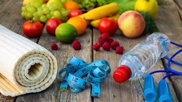 здрава храна и сантиметар за слабеење при правилна исхрана